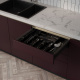 Лоток для столовых приборов 600 MARBLE 540*485, черно-золотой мрамор AKS_preview_1