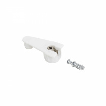 Эксцентриковая стяжка быстрого монтажа с аутригером 20 мм и 10 мм белая + шток 6*11мм (уп/0,1тыс.шт) AKS фотография