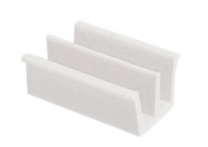 Профиль пластик белый направляющая для 2-х стекол высокий (L-2500)