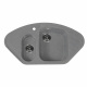 Мойка каменная, угловая двухчашевая, S-31, 945*500мм, темно-серый, врезная, Sim Gran _preview_1