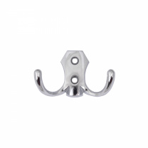 Крючок меб. двухрожковый мет. WP89 хром GRIDLI фотография