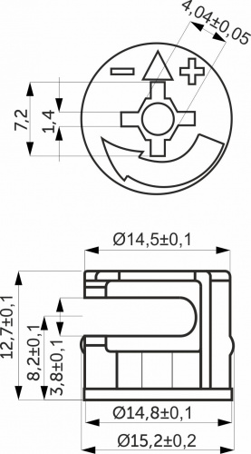 Эксцентрик 15x12,8 для плиты 18 мм (уп/1тыс.шт) AKS_2
