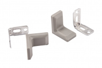 Уголок с металлической основой и пластиковой крышкой серый (уп/10шт) AKS фотография