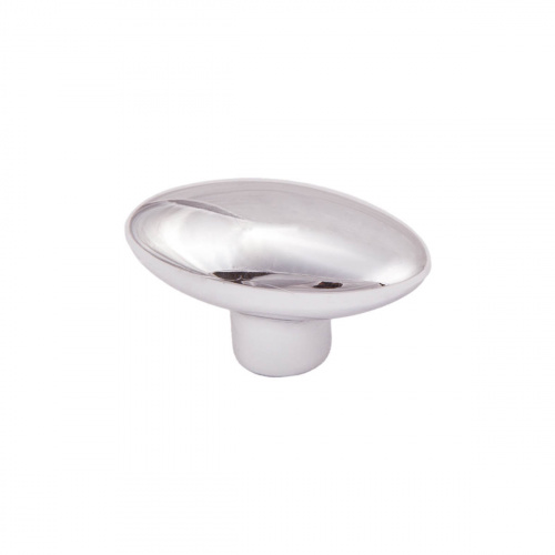 Ручка меб. кнопка пластик. PK05/K5 хром AKS_1