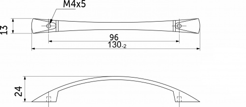 Ручка меб. скоба мет. UN90-96, сатин, Light_2