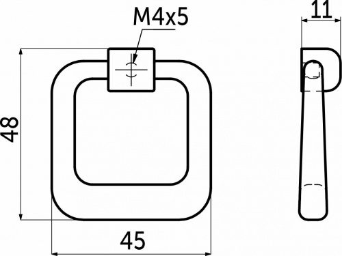 Ручка меб. кнопка мет. BUTTON хром AKS_2