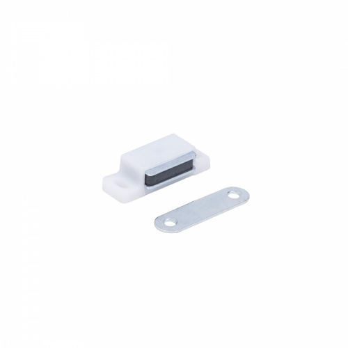 Защелка магнитная мебельная малая AKS белая (присадка планки-33мм)_1