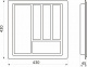 Лоток для столовых приборов 500 STANDARТ (430*430), металлик РП_preview_1