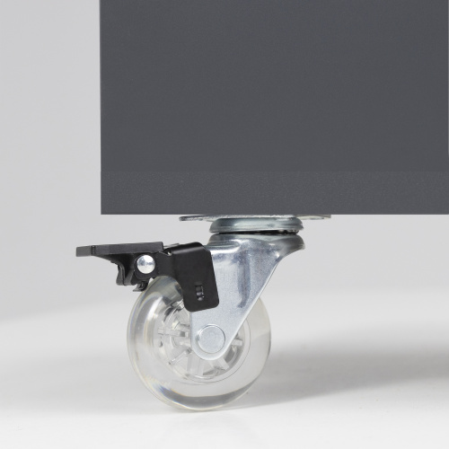 Колесо меб. CRYSTAL/2 d75 h99 с площадкой с торм., прозрачный AKS_4