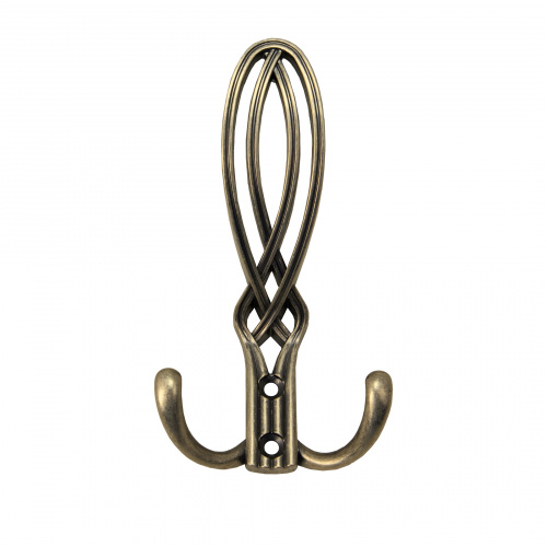 Крючок меб. трехрожковый мет. PALAZZO античная латунь AKS_3
