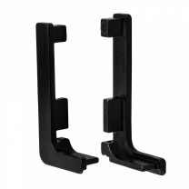 Комплект заглушек металлич. к профилю Gola, L-образных (левая+правая) черный 3 AKS фотография