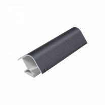 Угол универсальный 90 к цоколю мебельному ПВХ h=100 графит зернистый РФ