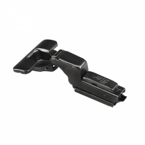 Петля внутренняя с доводчиком 45мм h0 clip-on AKS PLUS 3D узкая черная (саморезы, заглушки) фотография