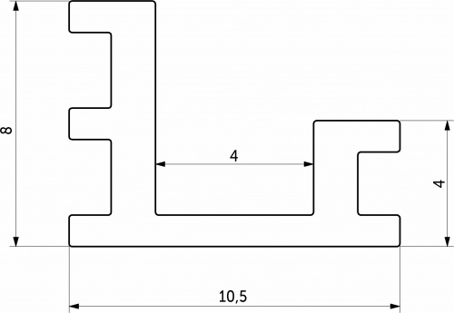 Уплотнитель ПВХ вставной 8x11 мм для узкой сис-мы BY (1рул.=100пог.м.)_2