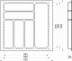 Лоток для столовых приборов 500 MARBLE 435*430, черно-серый мрамор AKS_preview_1