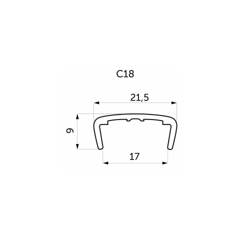 Профиль ПВХ С-18 орех темный кроно структурный (С35) Polkemic (2.6м)_2