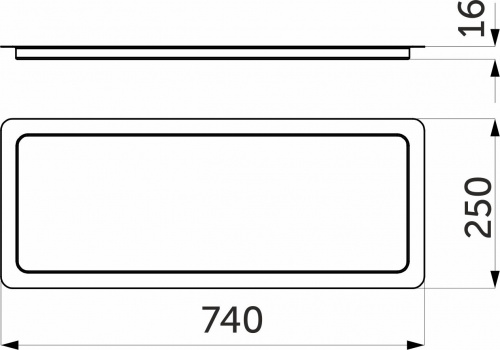 Поддон верх.база 800 пластик, бесцветный REJS_2