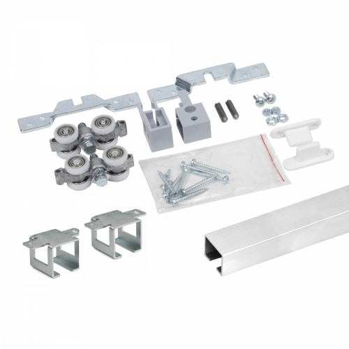 Комплект STANDART для 1 раздвижной двери LAGUNA 100 кг (с направляющей L-2000 мм, с креплением направляющей к потолку)_1