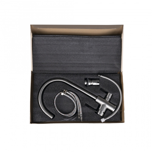 Смеситель для кухни двухрычажный, HDF-8204, сатин, AKS_3