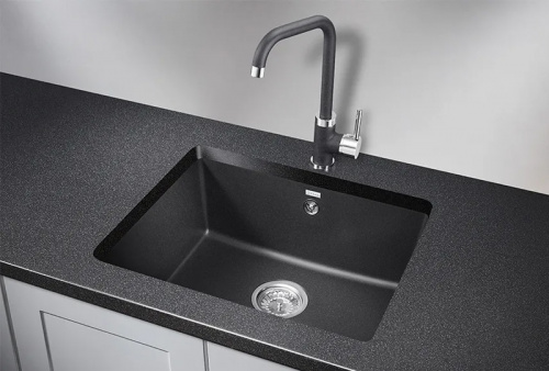 Мойка кварц, прямоугольная, 5551, 550*460мм, черный металлик, под столешницу, Granula_3