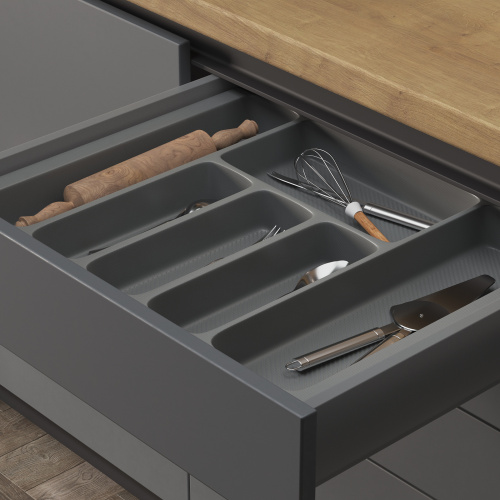Лоток для столовых приборов 700 PIXEL 635*485, графит AKS тип 2_3