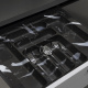 Лоток для столовых приборов 600 MARBLE 540*485, черно-серый мрамор AKS_preview_1