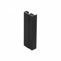 Профиль алюминиевый SENATOR черный глянец вертик. узкий кваттро АЛЮТЕХ (L-5300) ( 000.163-02. RAL9005 ) фотография