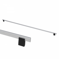 Ручка меб. скоба алюм. MOONLIGHT 944/1000 матовый хром+ черный матовый, AKS фотография