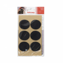 Подкладка самоприлипающая фетровая d40мм (1лист-6шт) черная Folmag