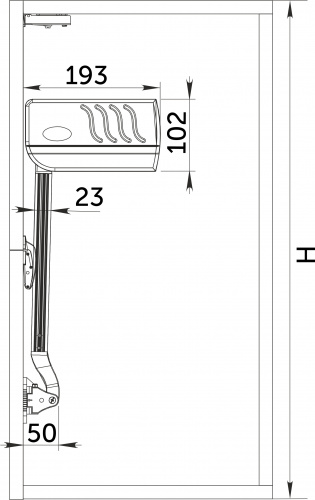 Подъемный механизм верхний E AKS PLUS HERMES серый 9,1-10,0 кг_7