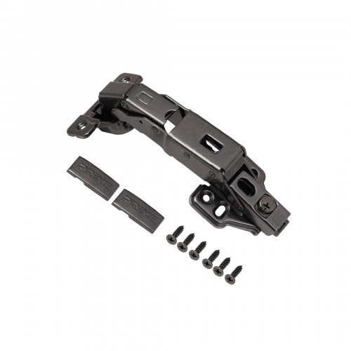 Петля 165° накладная с доводчиком 45мм h0 clip-on PRIME by AKS черный никель (саморезы, заглушки) 0-е вхождение (упак. = 2 шт.)_4