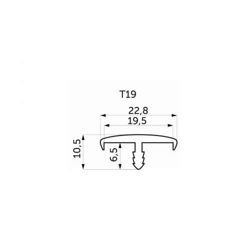Профиль ПВХ Т-19 орех структурный (76) Thermoplast (35м)_2