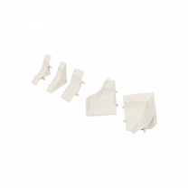 Комплект ПВХ аксессуаров к плинтусу узкому S светло-бежевый AKS фотография