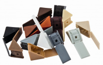 Уголок пластиковый одинарный с крышкой совместно серый -04- (уп/20шт) AKS фотография