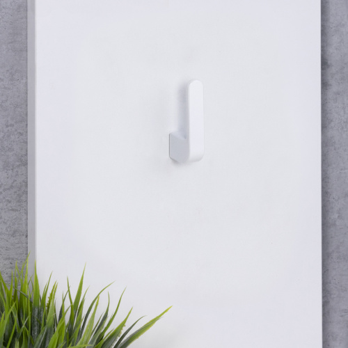 Крючок меб. однорожковый мет. START белый AKS_6