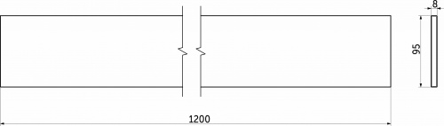 Делитель поперечный Slimbox Evolution L-1200 белый_2