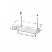 Корзина на трубу d16 одинарная+бумага CWJ220 хром AKS фотография