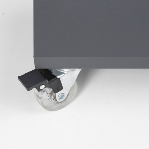 Колесо меб. SHIFT d50 h67 с площадкой с торм., прозрачный AKS_3