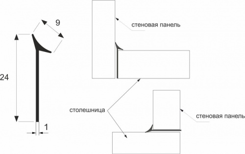 Уплотнитель ПВХ для скинали прозрачный РП (4,2м)_2