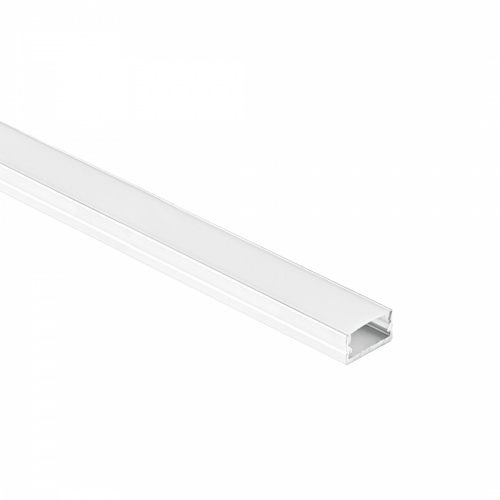 Профиль алюминиевый накладной SIRIUS-1407S с экраном, цвет белый, 2м, AKS_1