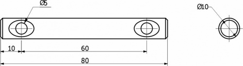 Коническая стяжка шток двусторонний 10*80/60 РП_2