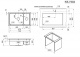 Мойка кварц, прямоугольная двухчашевая, KS-7304U, 730*450мм, алюминиум, под столешницу, Granula_preview_1