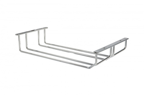 Держатель подвесной для бокалов двухрядный 340*65*205, хром AKS_1