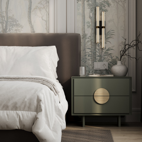 Ручка меб. скоба деревянная BONSAI 96 орех, AKS_7