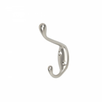 Крючок меб. двухрожковый мет. VIOL сатин AKS Крючок меб. двухрожковый мет. VIOL сатин AKS