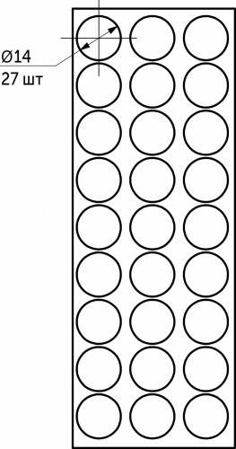 Заглушка самоприлипающая к конфирматам дуб сонома (352) AKS (лист-27шт.)_2