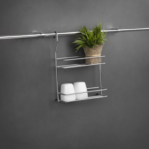 Корзина на трубу d16 двойная малая CWJ116B хром AKS_4