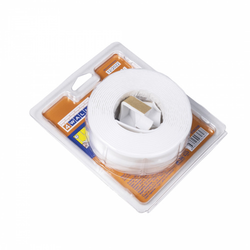 Бордюрная лента для раковин/ванн/стен 38*38мм 3,35м белая с 2 уголками и 2 заглушками _1