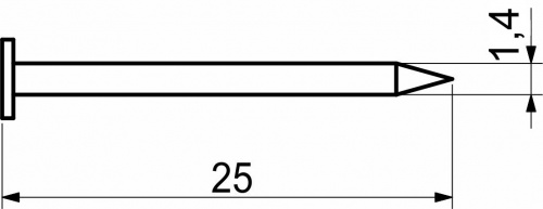 Гвозди 1,4*25 (уп/1кг) AKS_2