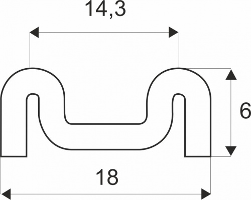 Профиль алюминиевый SISO направляющая нижняя L-2000 мм_2